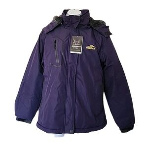 Merence Coat Ski Parka Warm Faux Fur/Fleece Lining Polyester  Women's Medium WP